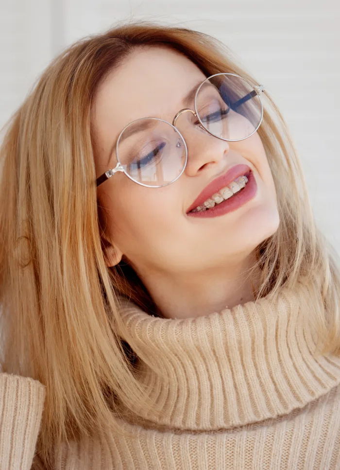 A smiling adult