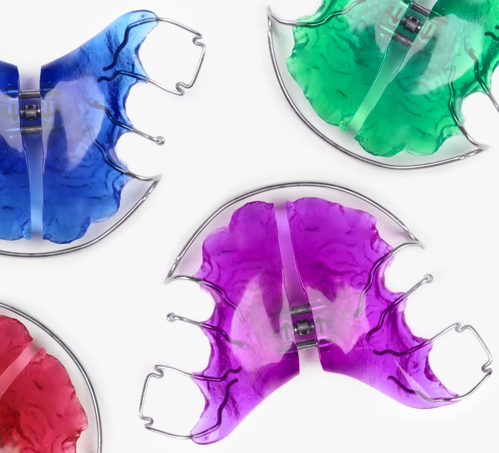 Colourful palatal expander appliances