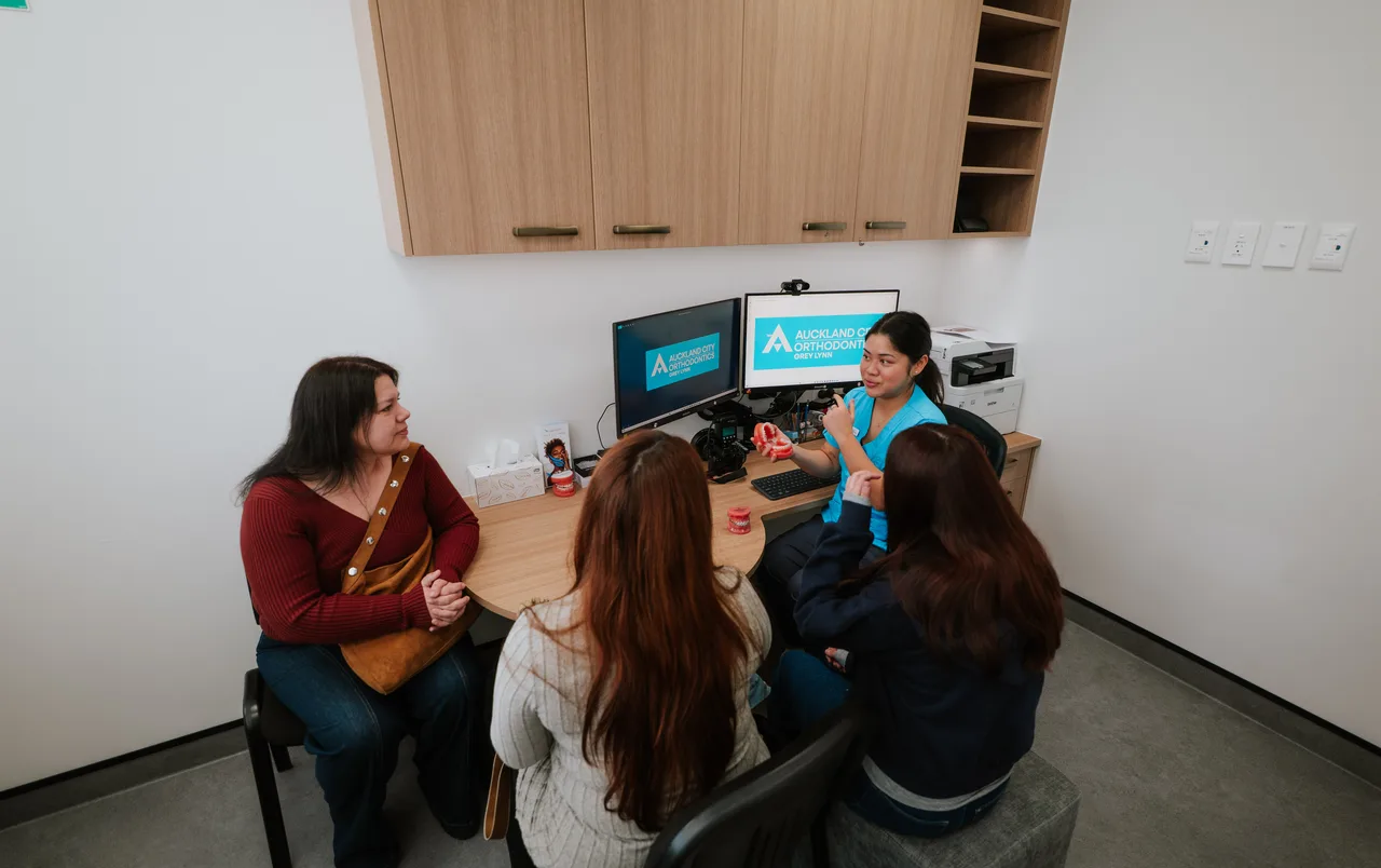 A patient consultation at Auckland City Orthodontics